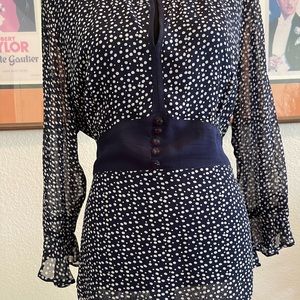 JM Collection Navy Tunic Top